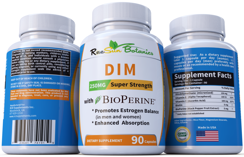 Men's DIM + BioPerine 💥 250mg Extra Strength Estrogen Metabolism