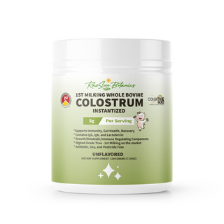 RaeSun Botanics 1st Milking Bovine Colostrum- Powered by ColostureGOLD